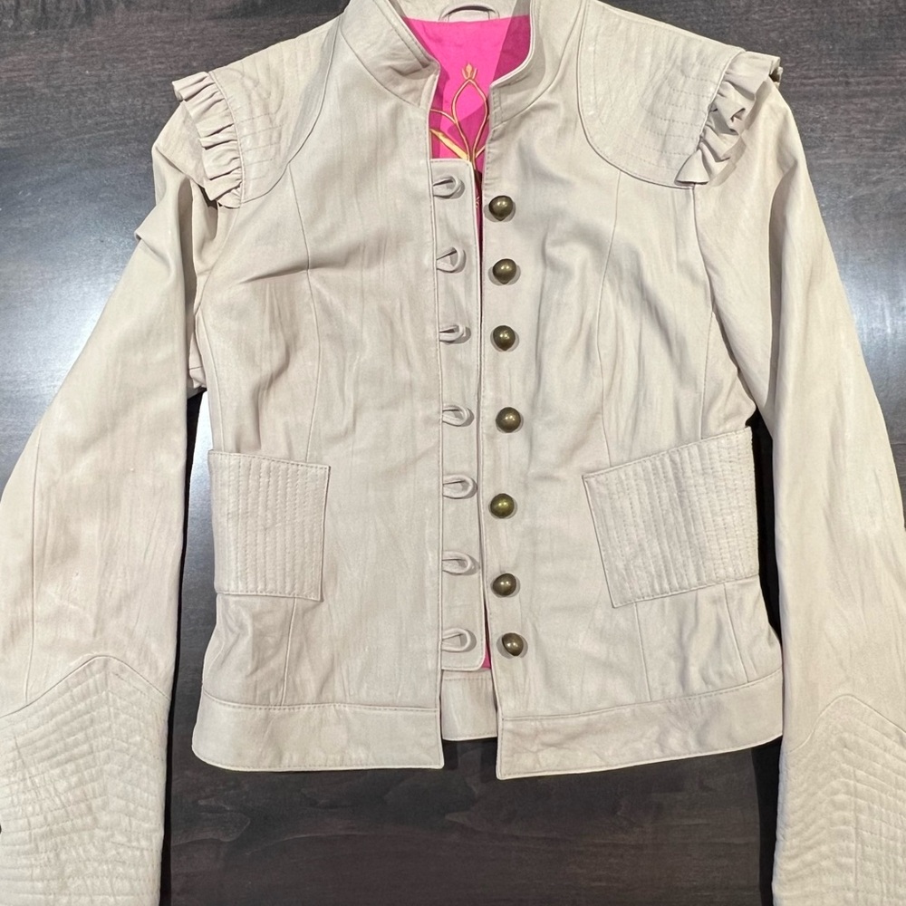 Vintage Mackage Ecru leather jacket